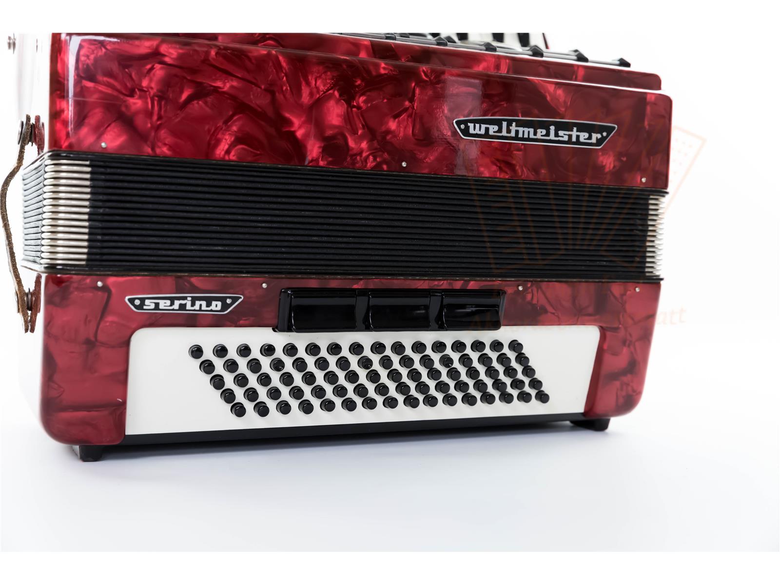 Akkordeon Weltmeister Serino 34/80/III rot gebraucht