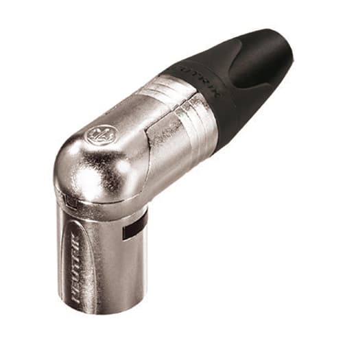 XLR-Stecker gewinkelt 3p. male nickel