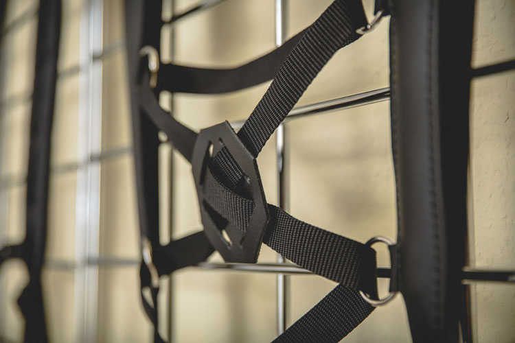 Trageriemen-Gestell Folklore Edelweiß rot