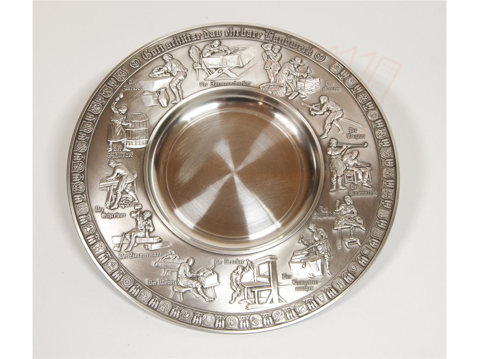 Teller aus Zinn "Handwerk" Teller aus Zinn "Handwerk"