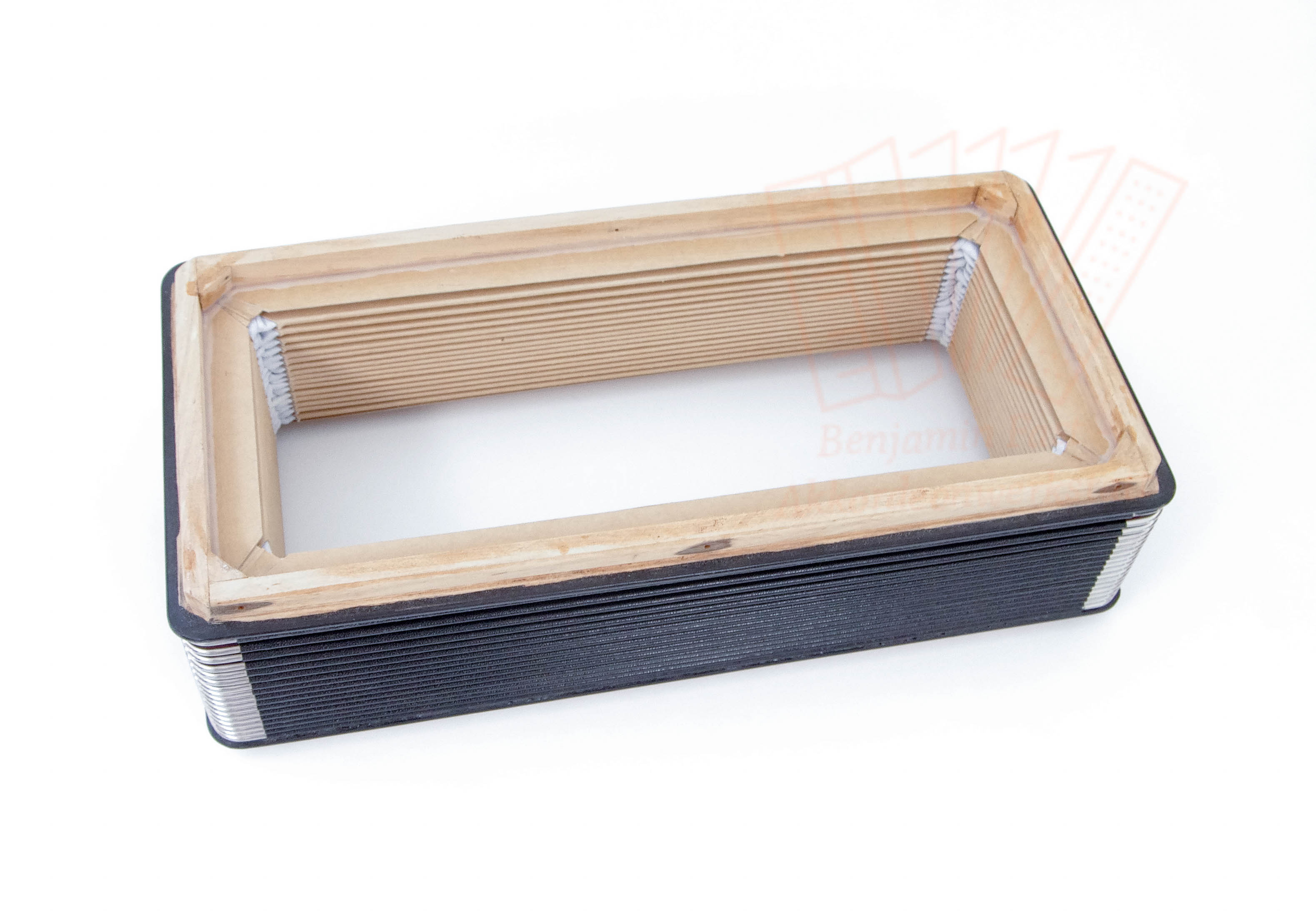 Balg 37 x 18,5 cm schwarz/rot 17 Falten