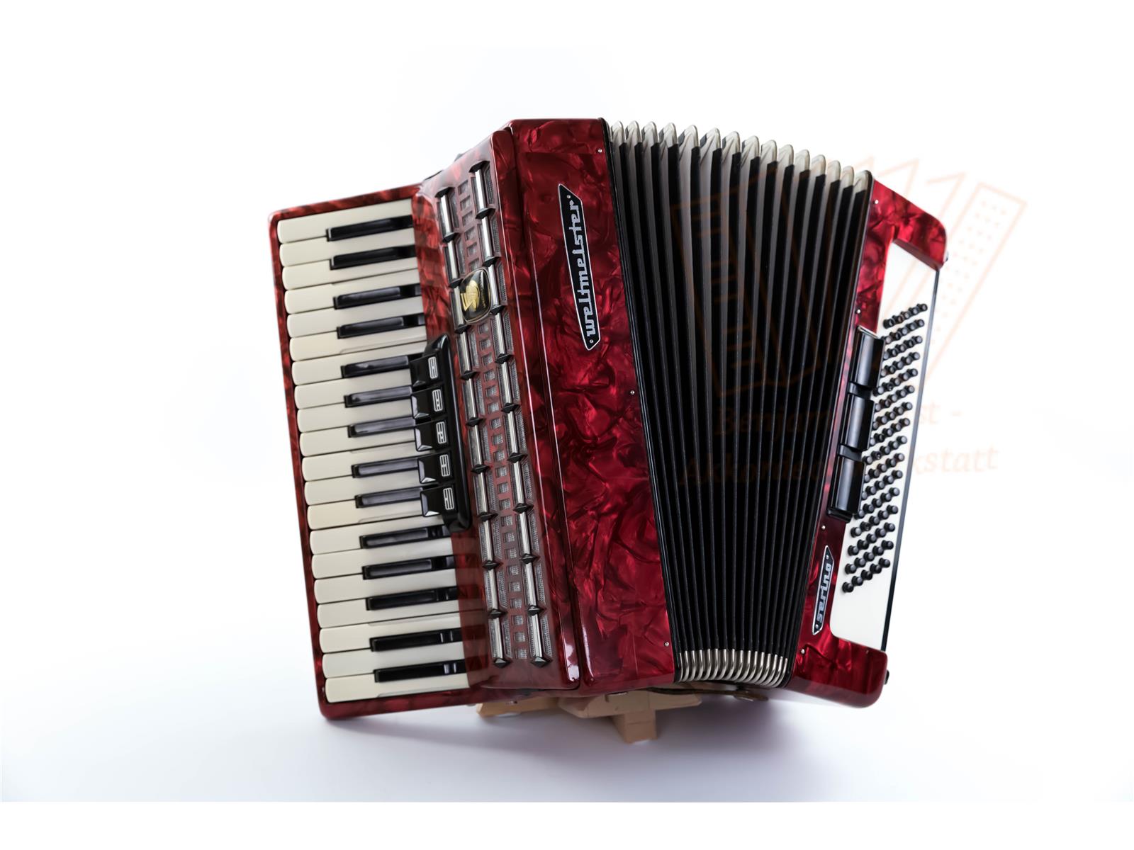 Akkordeon Weltmeister Serino 34/80/III rot gebraucht