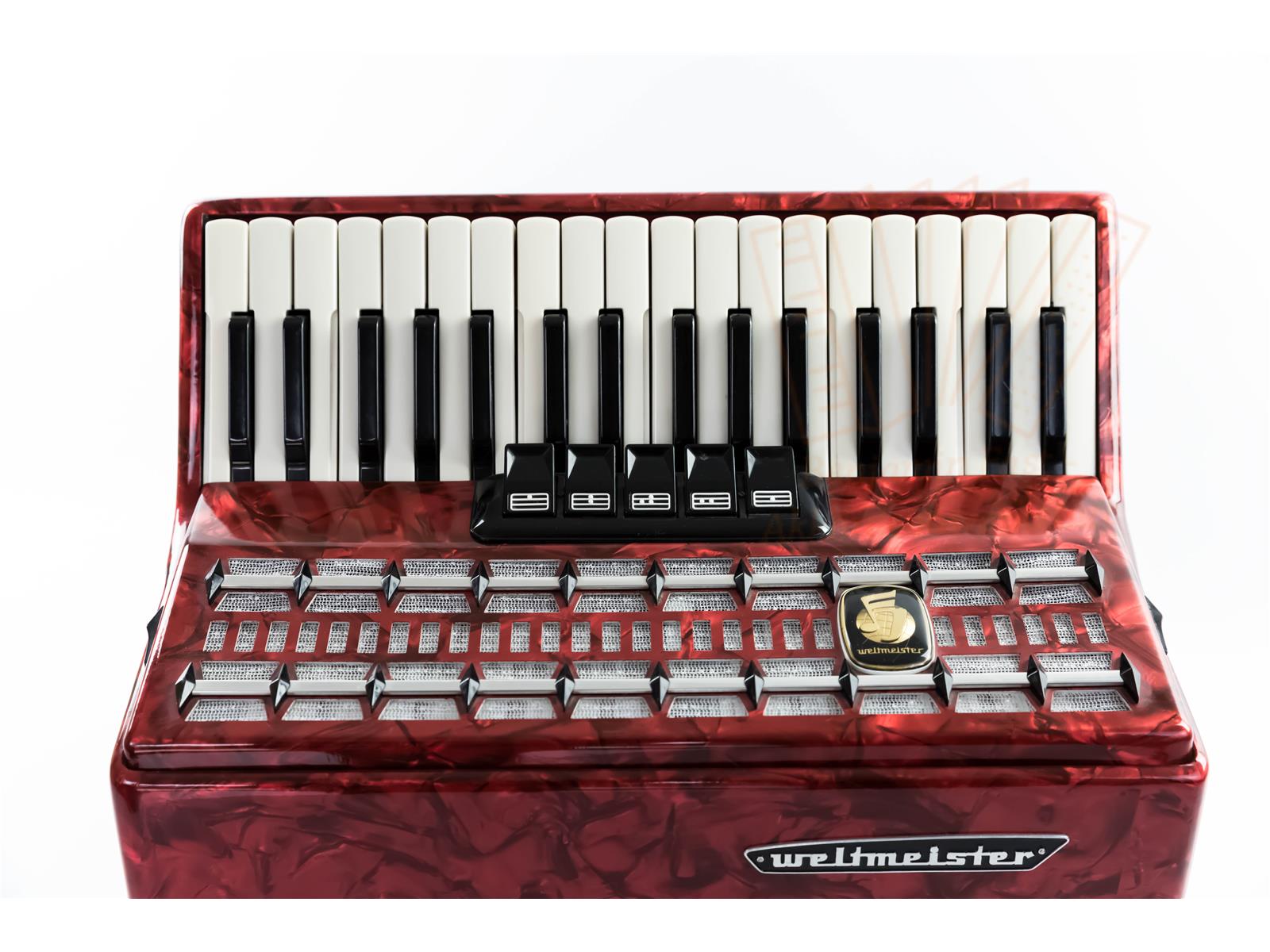 Akkordeon Weltmeister Serino 34/80/III rot gebraucht