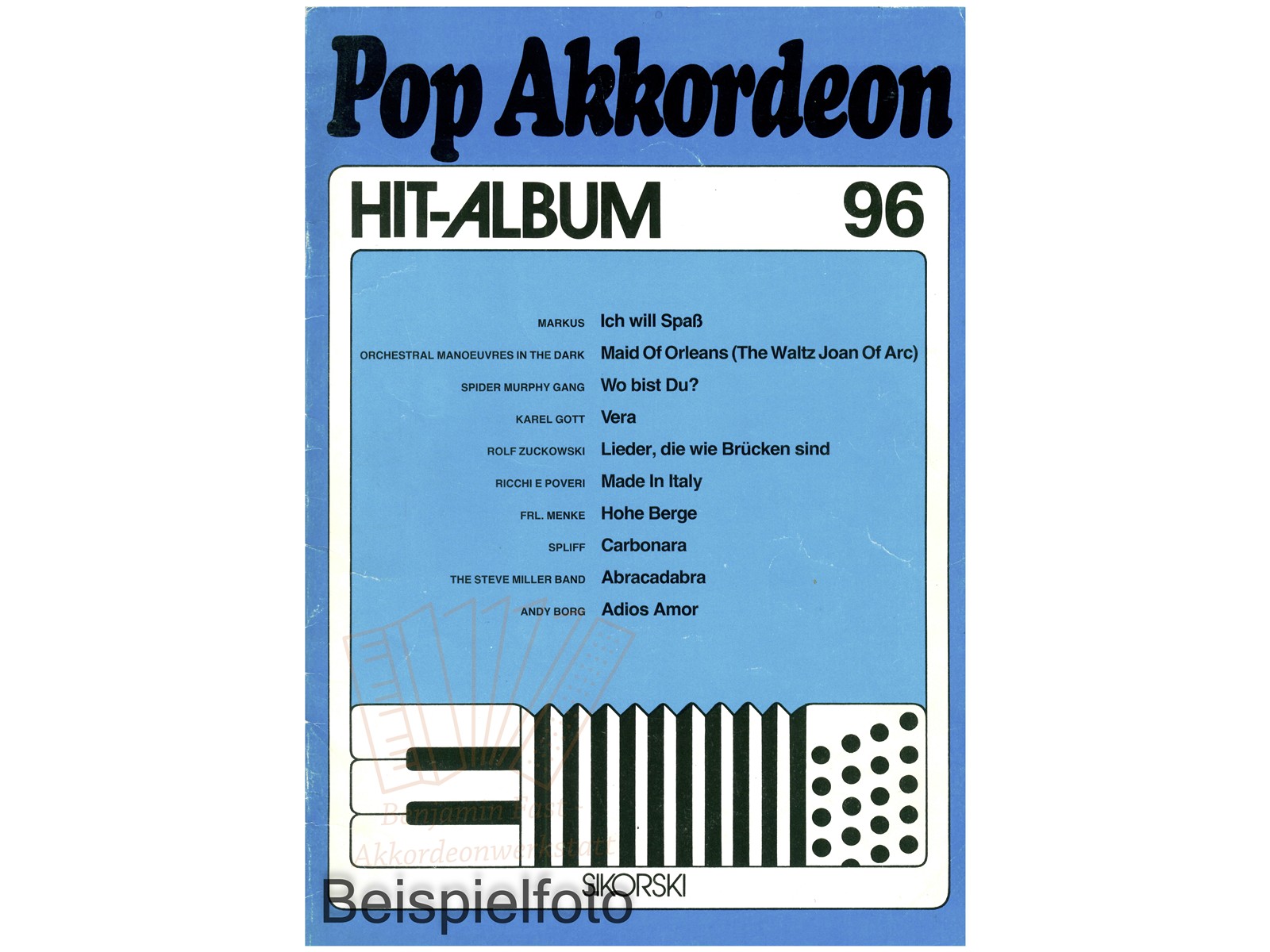 Pop Akkordeon Hit-Album 96 - Antiquariat