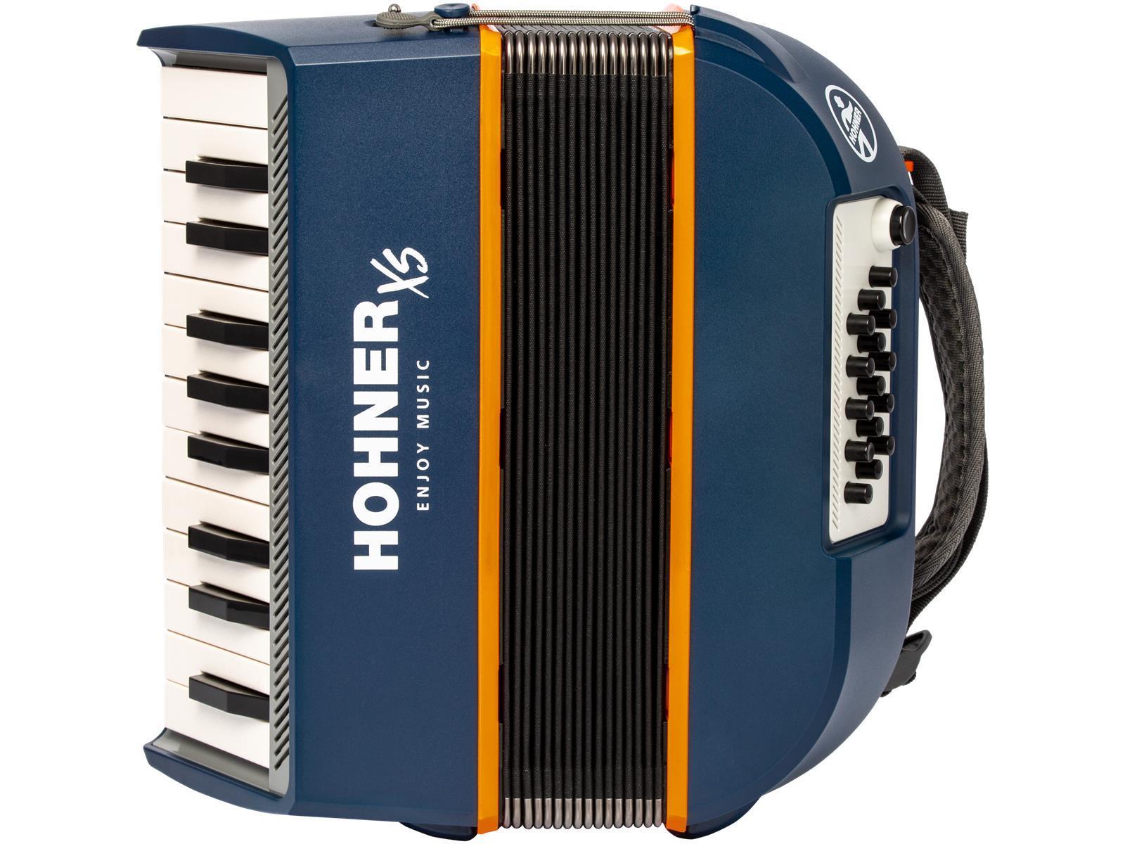 Kinder-Akkordeon HOHNER XS, blau-orange Einsteiger-Akkordeon HOHNER XS, weiß-grau (f. Erwachsene)