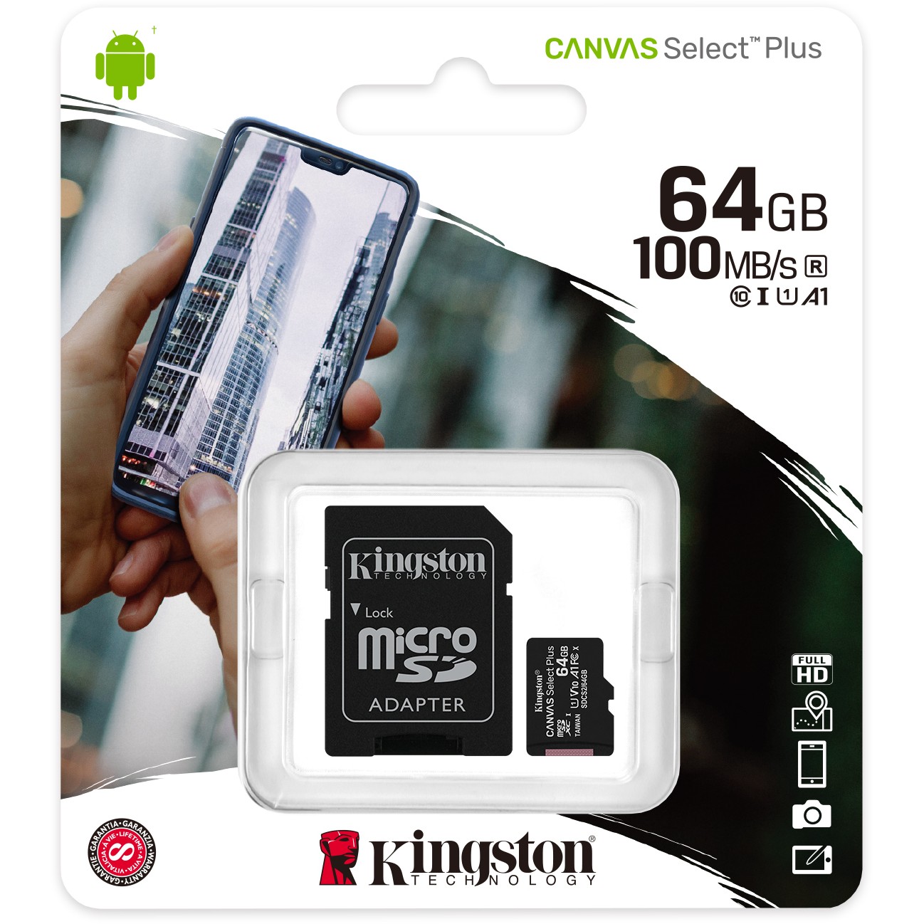 MicroSD Kingston 64GB Canvas Select Plus MircoSDXC 100MB/s SD Karte MicroSD Kingston 64GB Canvas Select Plus MircoSDXC 100MB/s SD Karte
