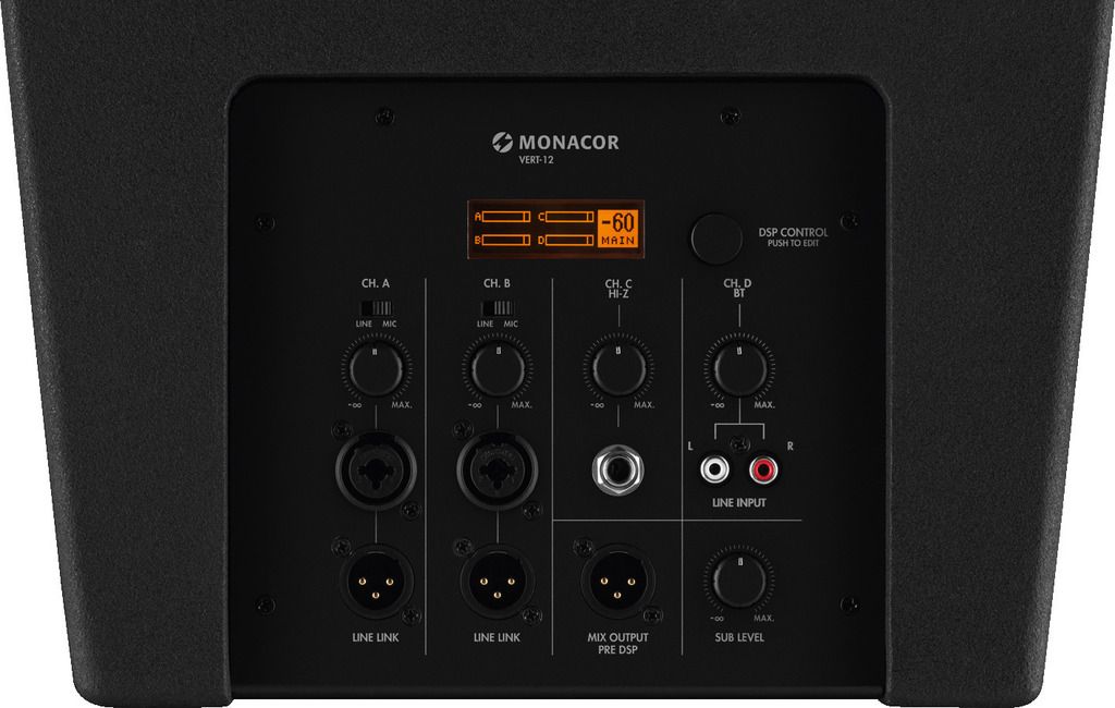 Aktives Säulen-PA-Lautsprechersystem VERT-12 Aktives Säulen-PA-Lautsprechersystem VERT-12