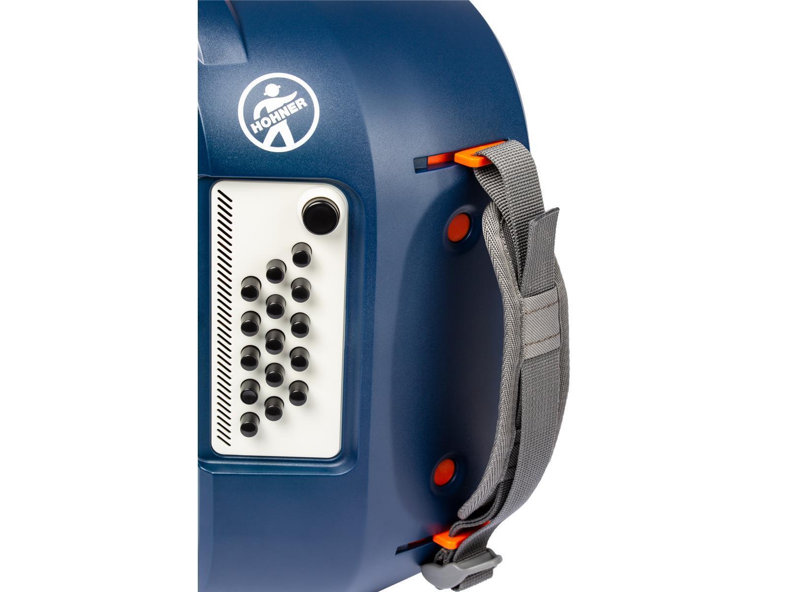 Kinder-Akkordeon HOHNER XS, blau-orange Einsteiger-Akkordeon HOHNER XS, weiß-grau (f. Erwachsene)