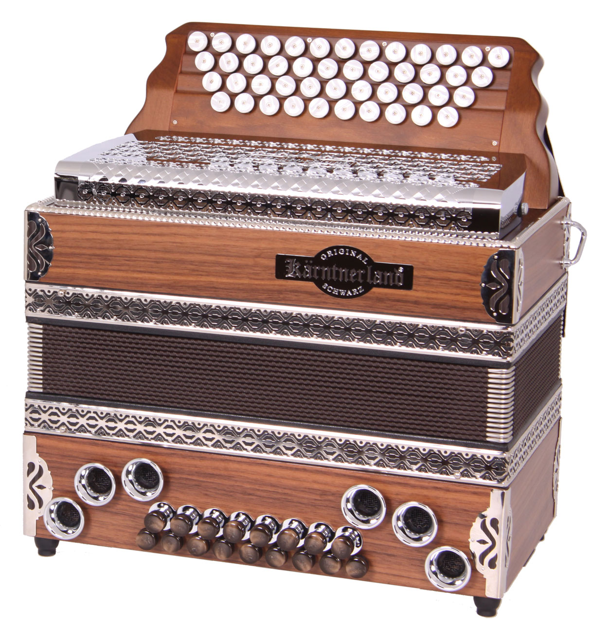 Steirische Harmonika Kärntnerland Edelholz Nuss C/F/Bb/Eb