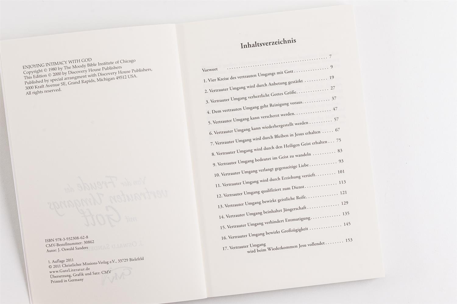 Von der Freude des vertrauten Umgangs mit Gott