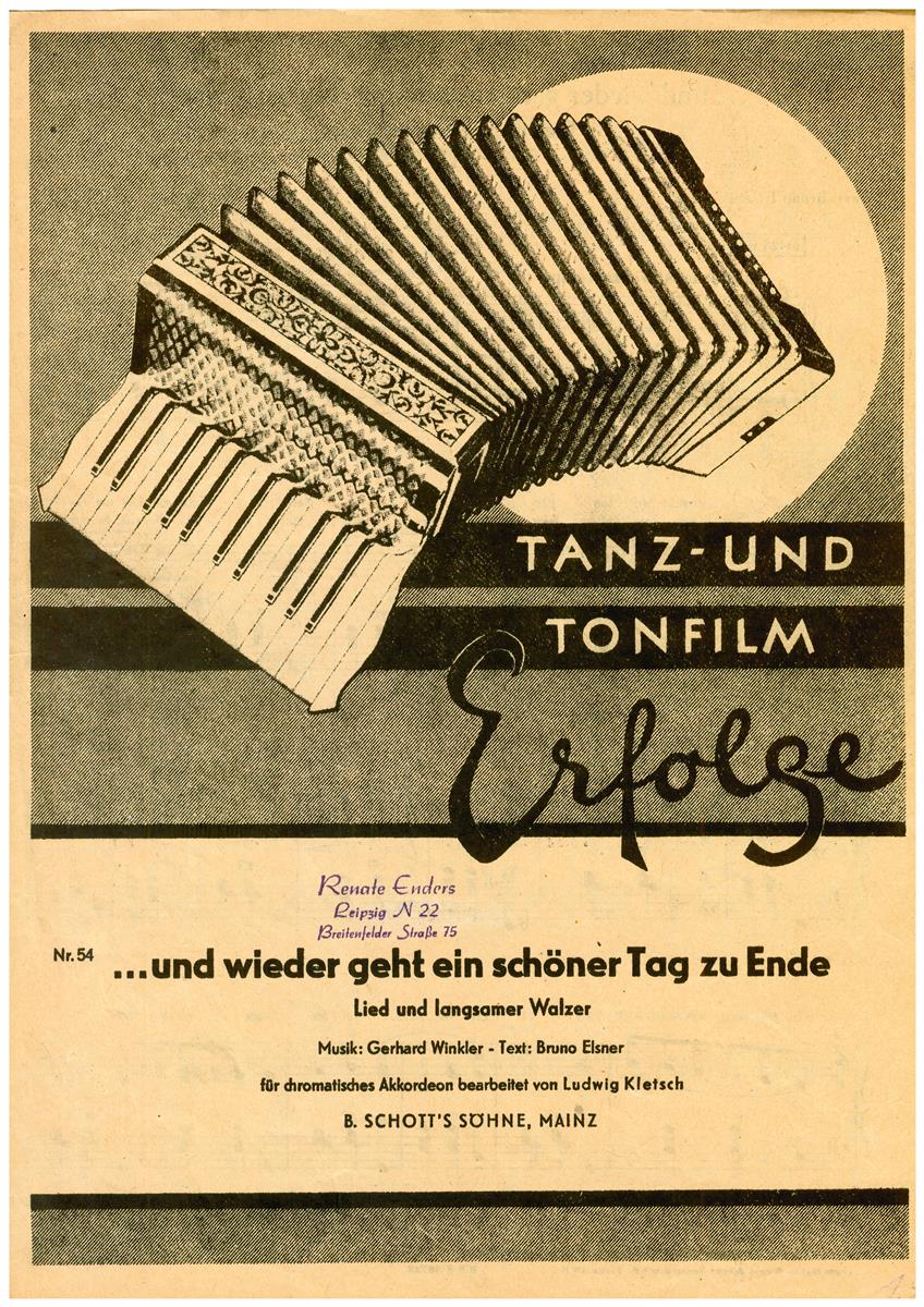 ... und wieder geht ein schöner Tag zu Ende, Winkler - Antiquariat ... und wieder geht ein schöner Tag zu Ende, Winkler - Antiquariat