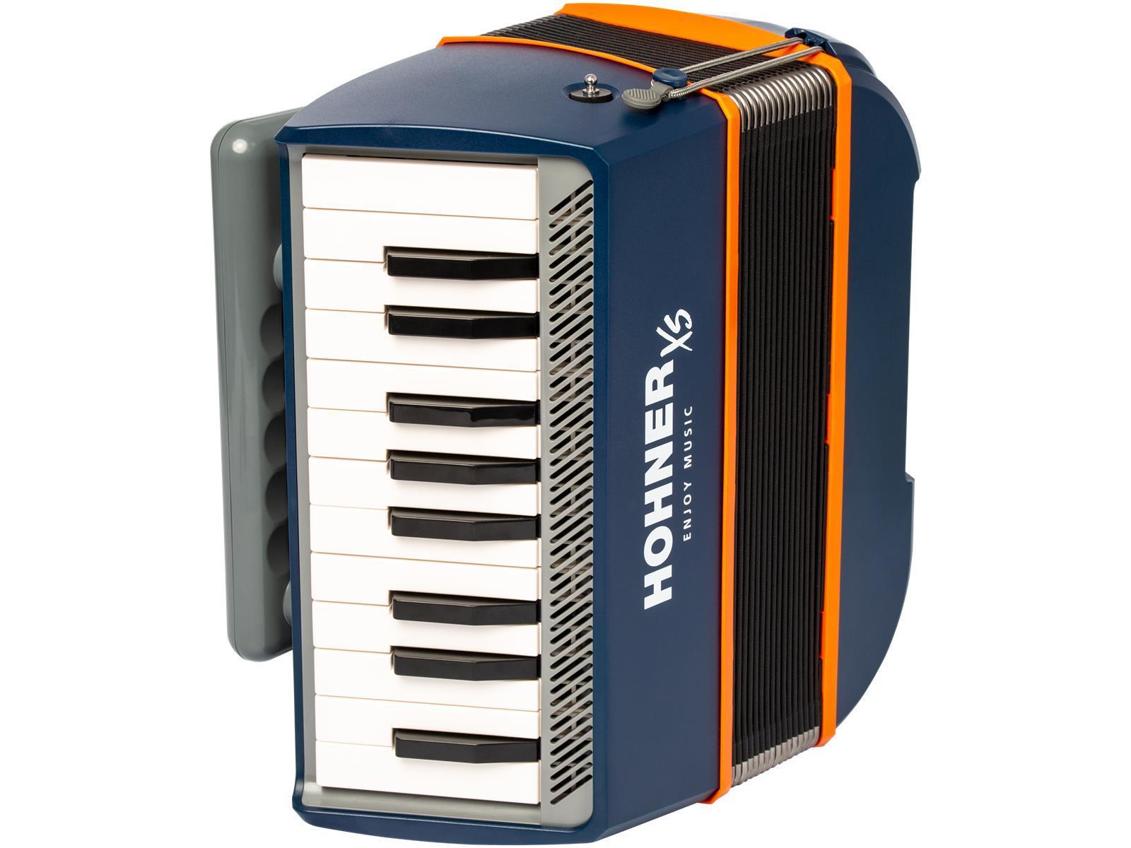 Kinder-Akkordeon HOHNER XS, blau-orange Einsteiger-Akkordeon HOHNER XS, weiß-grau (f. Erwachsene)
