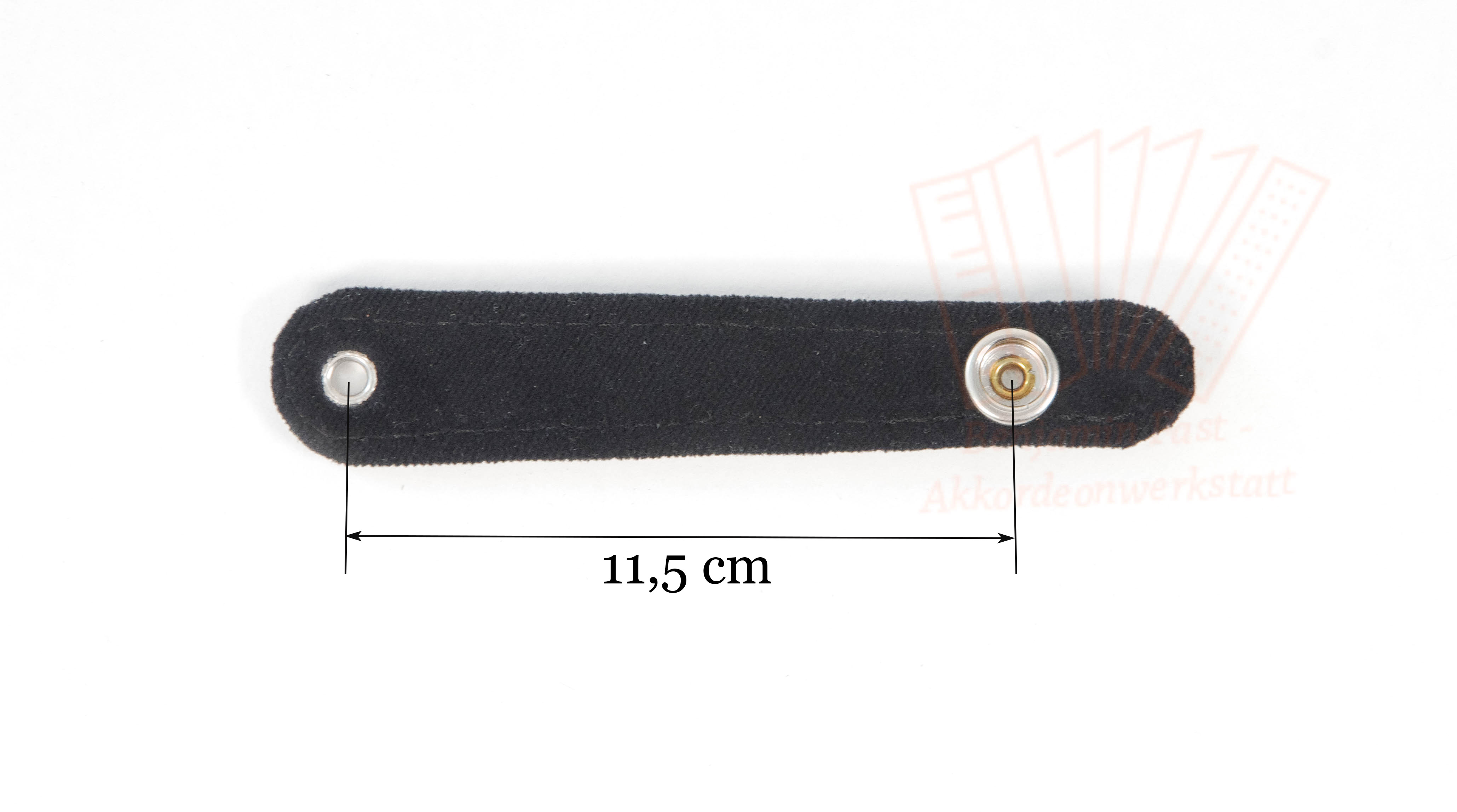Balgzuhalter Leder einfach schwarz 11,5cm