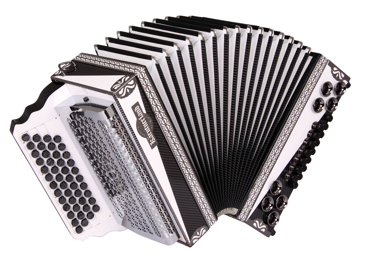 Steirische Harmonika Kärntnerland (Silber) Alpenvision Carbon Weiß C/F/Bb/Eb