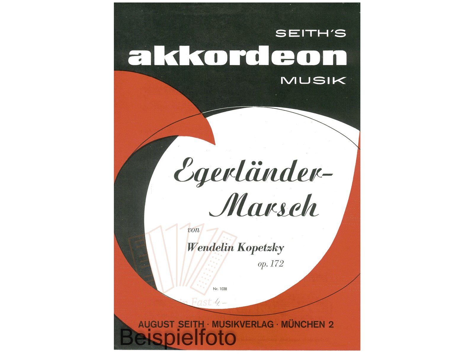 Egerländer-Marsch, Einzelausgabe - Antiquariat