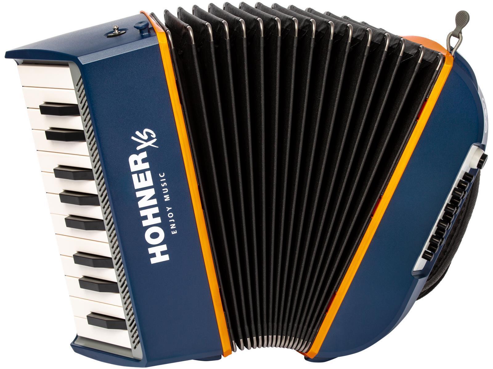 Kinder-Akkordeon HOHNER XS, blau-orange 2. Variante