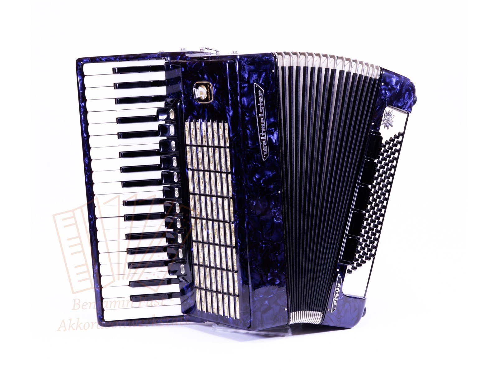 Akkordeon Weltmeister Stella 96 37/96/IV/11/5 blau - gebraucht