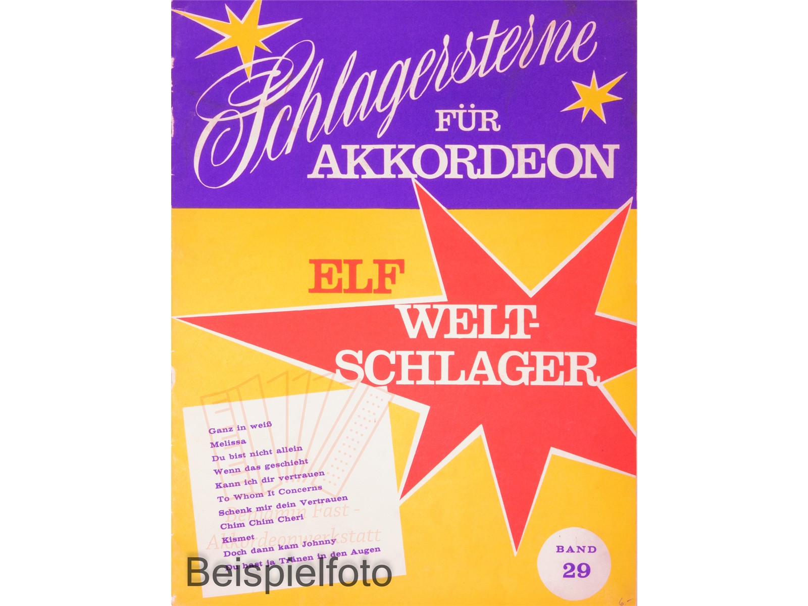 Schlagersterne für Akkordeon 29 - Antiquariat