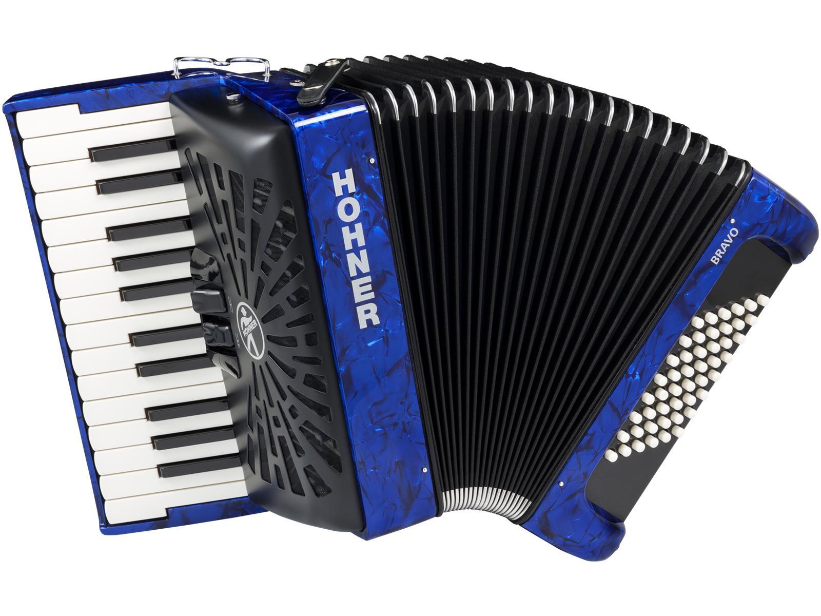 Akkordeon Hohner Bravo II 48 Bass blau