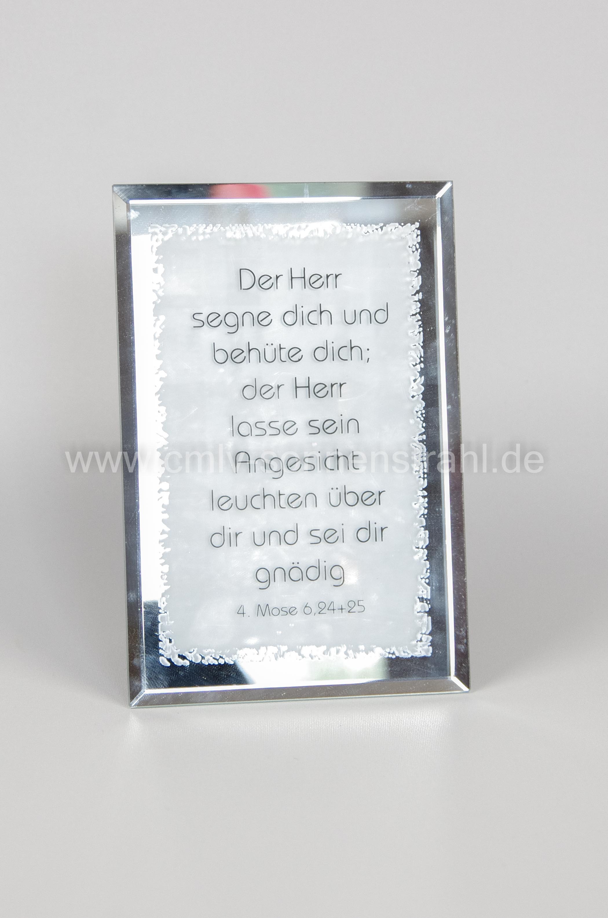 Glasdeko "Der Herr segne Dich..."