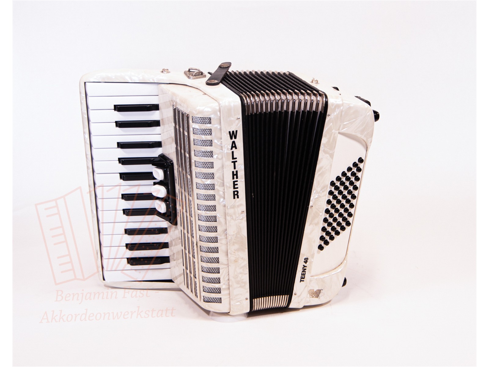 Akkordeon Walther Teeny 48 weiß gebraucht