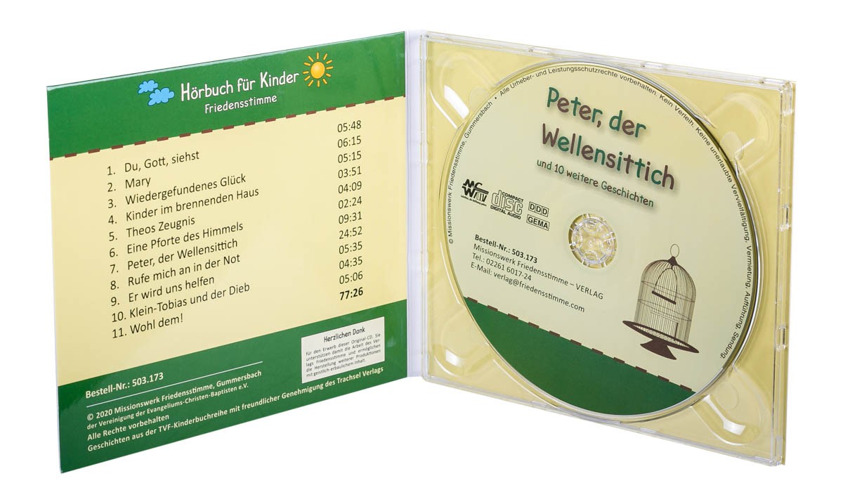 Hörbuch CD - Peter, der Wellensittich Hörbuch CD - Peter, der Wellensittich