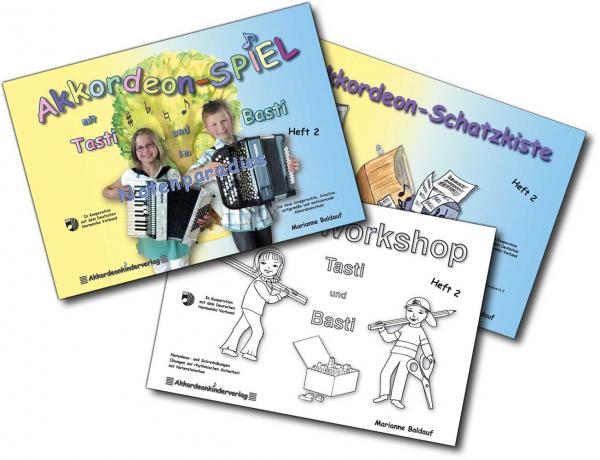 Akkordeon-SPIEL mit Tasti und Basti 2 - Set Knopf-B-Griff