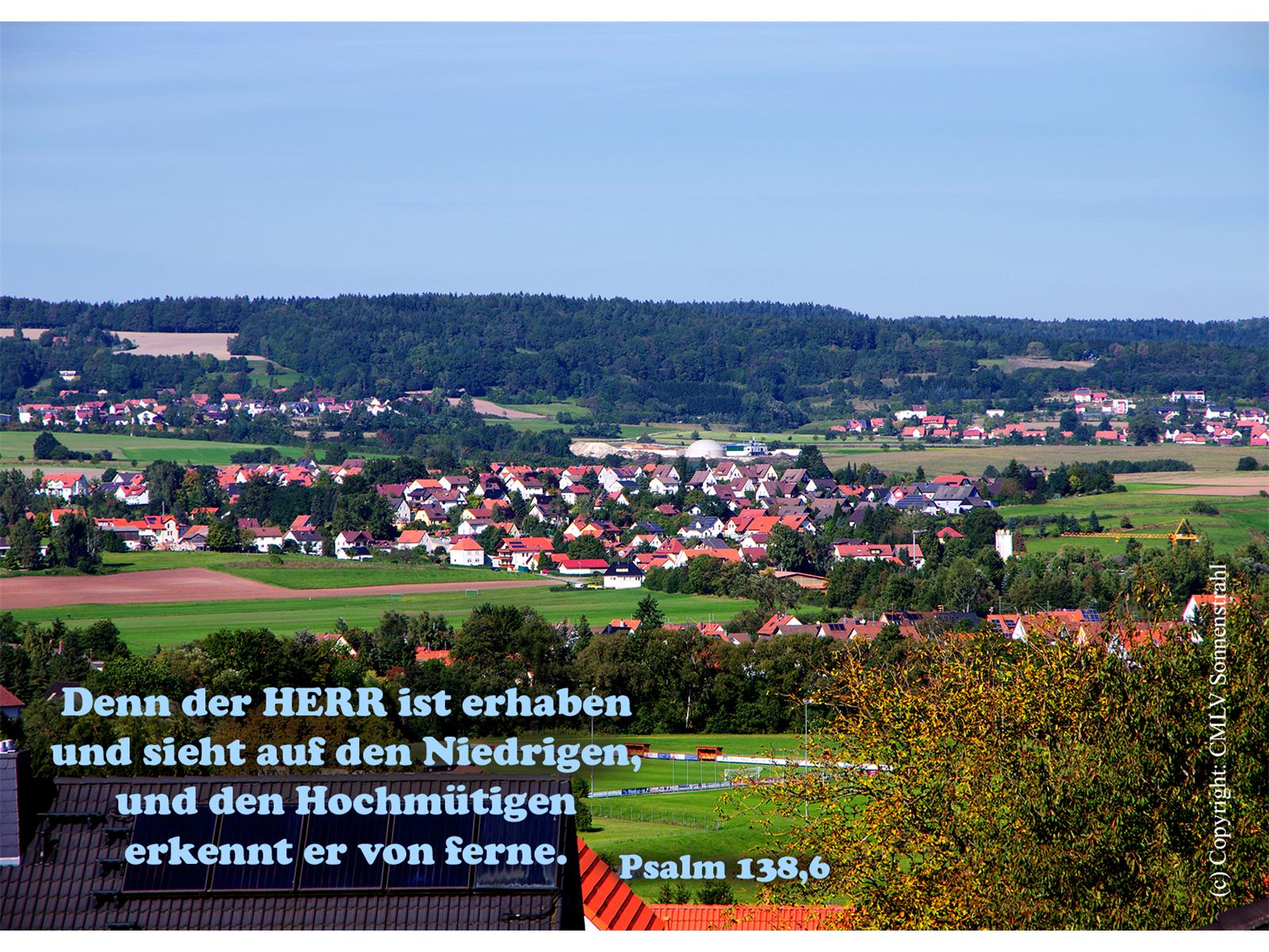 Postkarte - Landschaft - Ps 138,6